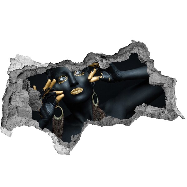 Fototapet 3D gaură în perete Secretul de aur din ruine