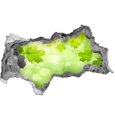 Fototapet un zid spart cu priveliște O oază verde printre frunze