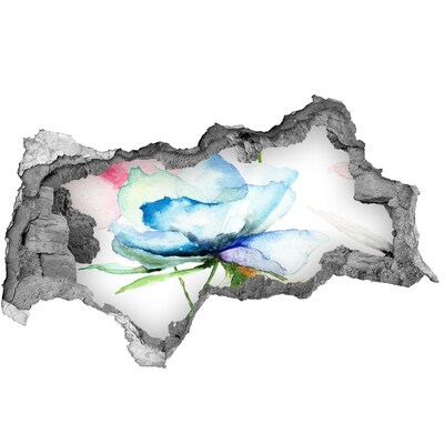 Autocolant un zid spart cu priveliște Un vis floral în beton