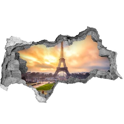 Autocolant gaură 3D Turnul Eiffel din Paris