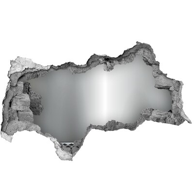 Autocolant un zid spart cu priveliște Perete de oglindă spart