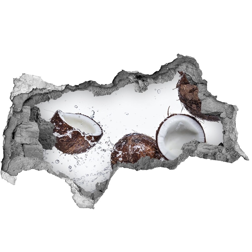 Autocolant 3D gaura cu priveliște Suc de cocos
