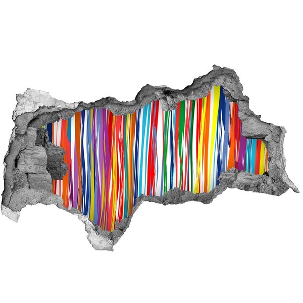 Autocolant un zid spart cu priveliște O explozie colorată de creativitate