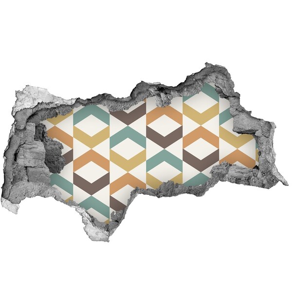 Autocolant gaură 3D Modele geometrice pe perete