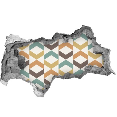 Autocolant gaură 3D Modele geometrice pe perete