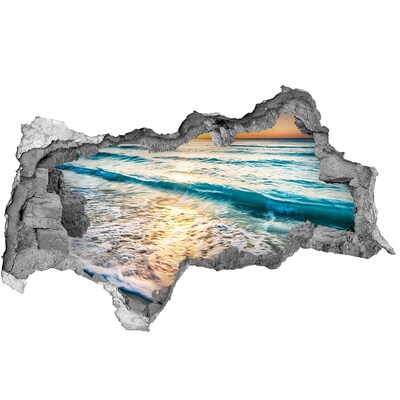Autocolant autoadeziv gaură Apus de soare peste mare