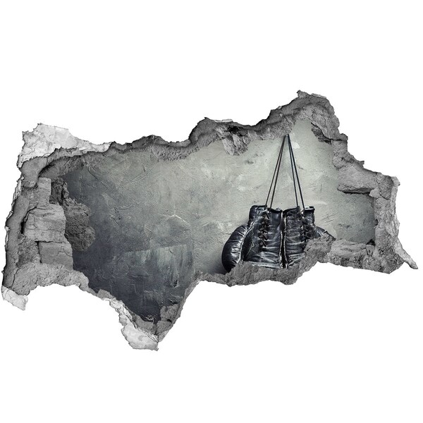 Autocolant un zid spart cu priveliște Mănuși de box de la marginea ringului