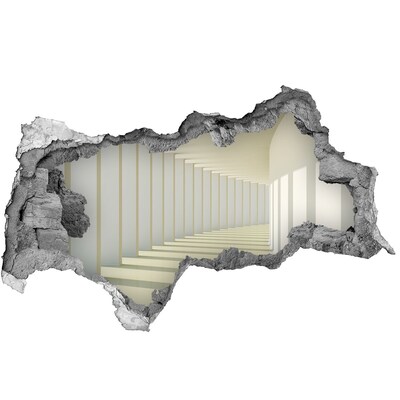 Autocolant de perete gaură 3D Iluzia spațiului infinit