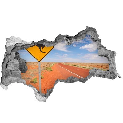 Fototapet 3D gaură în perete Drumul în Australia