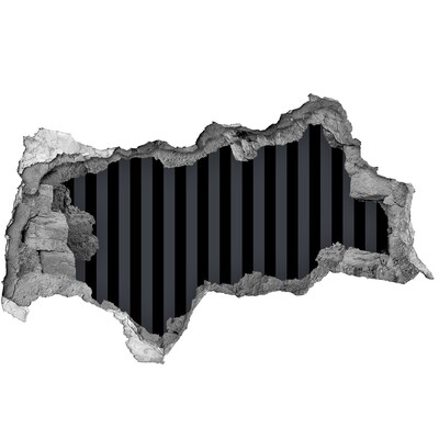Autocolant un zid spart cu priveliște Iluzia unui abis adânc