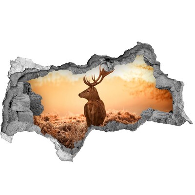 Autocolant gaură 3D Sunrise Deer