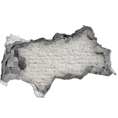 Fototapet un zid spart cu priveliște Zid de cărămidă deteriorat