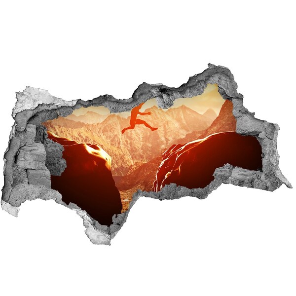 Autocolant 3D gaura cu priveliște Sari în abis