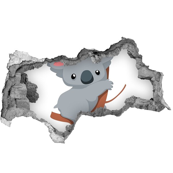 Autocolant gaură 3D Koala într-o gaură în perete