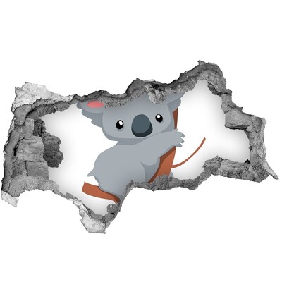 Autocolant gaură 3D Koala într-o gaură în perete
