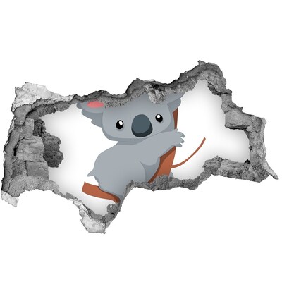 Autocolant gaură 3D Koala într-un copac