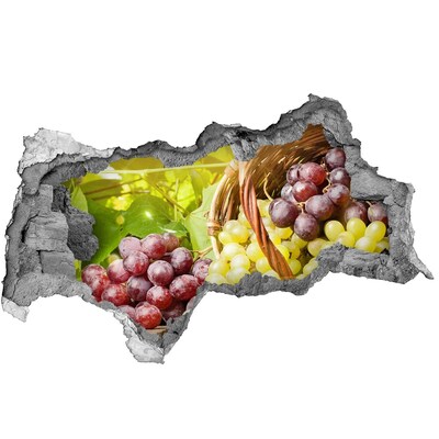 Autocolant de perete gaură 3D Fructe în coș