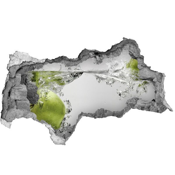 Autocolant de perete gaură 3D Mărul scufundat