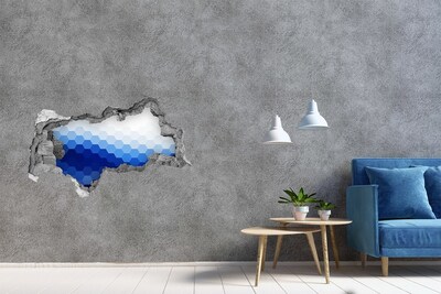 Autocolant 3D gaura cu priveliște Gaură către oceanul albastru