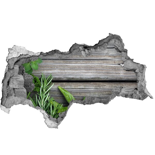 Autocolant autoadeziv gaură Un perete deteriorat cu podea de lemn