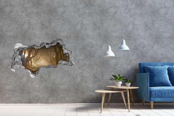 Autocolant autoadeziv gaură O cărare printre copaci