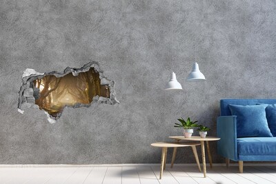 Autocolant autoadeziv gaură O cărare printre copaci