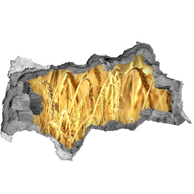 Fototapet un zid spart cu priveliște Boabe aurii în lumina soarelui