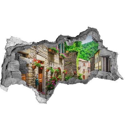 Autocolant 3D gaura cu priveliște O stradă fermecătoare din oraș