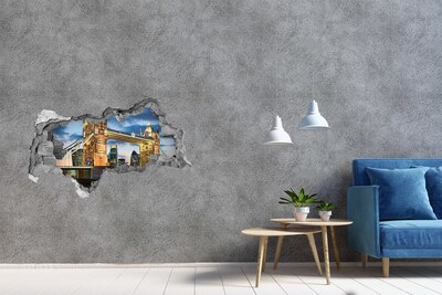 Autocolant 3D gaura cu priveliște Podul Turnului din Londra