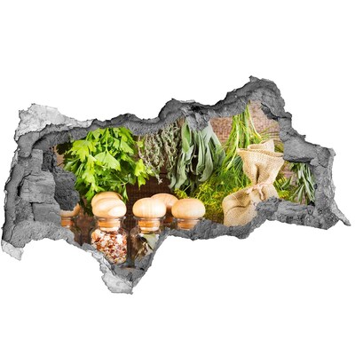 Autocolant autoadeziv gaură Colț de plante aromatice în bucătărie