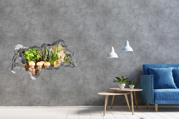 Autocolant autoadeziv gaură Colț de plante aromatice în bucătărie