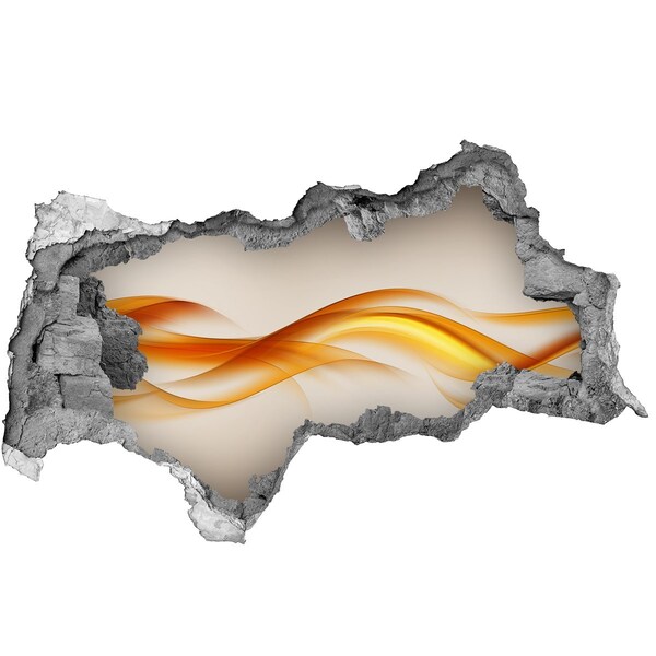 Autocolant 3D gaura cu priveliște valuri abstracte