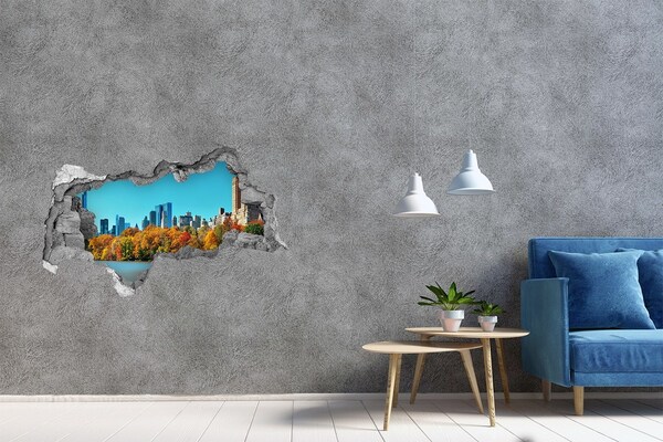 Autocolant un zid spart cu priveliște Toamna în New York