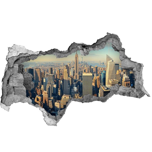 Fototapet un zid spart cu priveliște Vedere a orașului New York