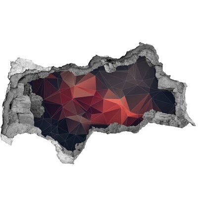 Autocolant un zid spart cu priveliște Gaură abstractă în perete