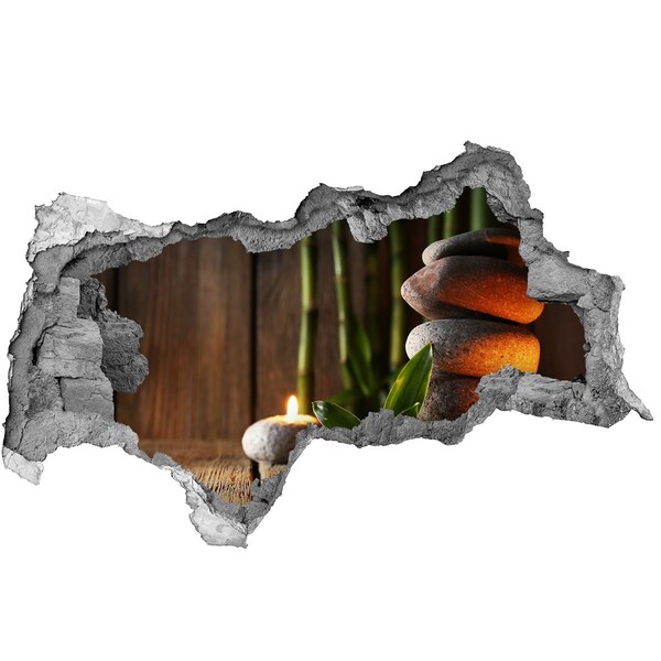 Autocolant de perete gaură 3D O oază de pace