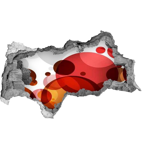 Fototapet 3D gaură în perete Bule colorate într-o gaură din perete