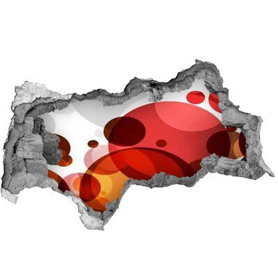 Fototapet 3D gaură în perete Bule colorate într-o gaură din perete