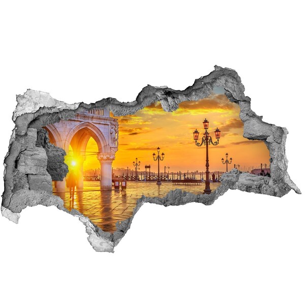 Fototapet un zid spart cu priveliște Veneția, Italia