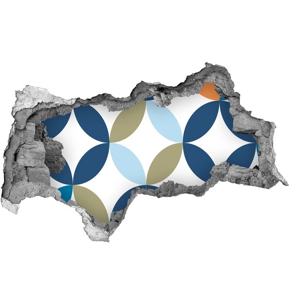 Fototapet un zid spart cu priveliște Un model modern pe fundalul peretelui