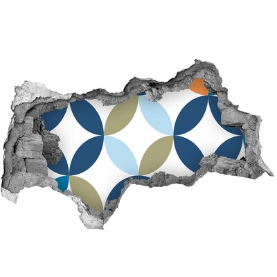 Fototapet un zid spart cu priveliște Un model modern pe fundalul peretelui