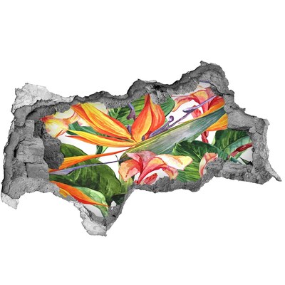 Autocolant autoadeziv gaură Paradis tropical în spatele zidului