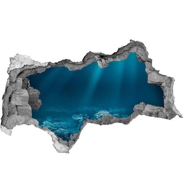 Autocolant de perete gaură 3D Lumea subacvatică a coralilor