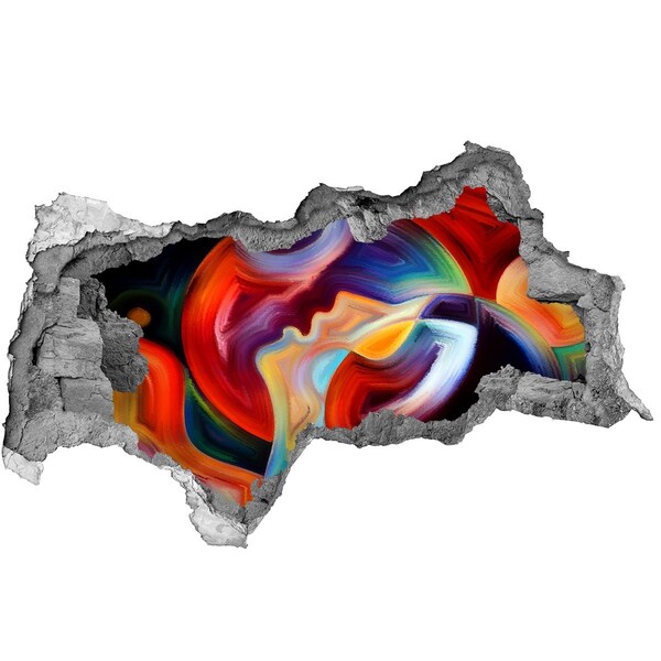 Autocolant gaură 3D Un dans colorat al emoțiilor