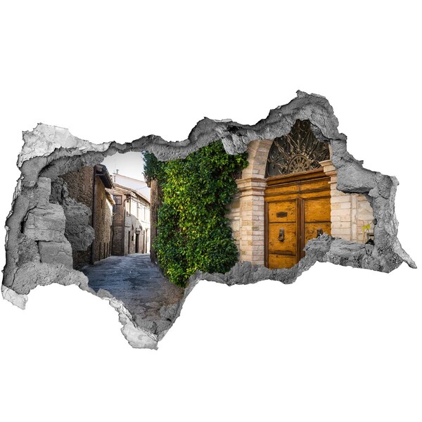 Autocolant gaură 3D O alee fermecătoare din oraș