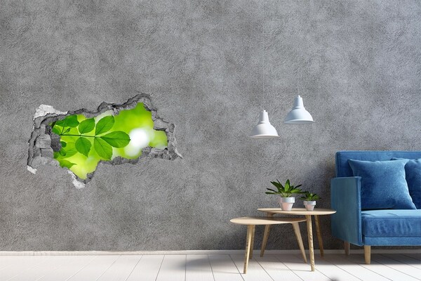 Autocolant un zid spart cu priveliște O oază verde în beton