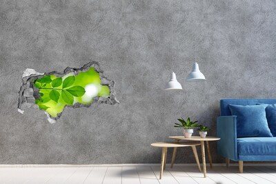 Autocolant un zid spart cu priveliște O oază verde în beton