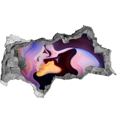 Autocolant gaură 3D Fețe senzuale ale iubirii