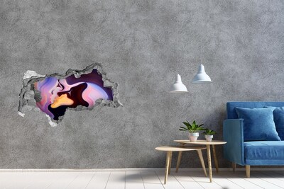 Autocolant gaură 3D Fețe senzuale ale iubirii