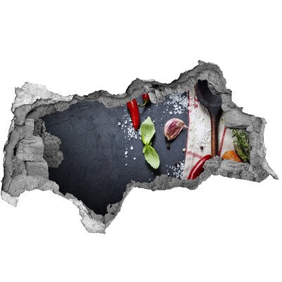 Autocolant de perete gaură 3D O bucătărie plină de savoare